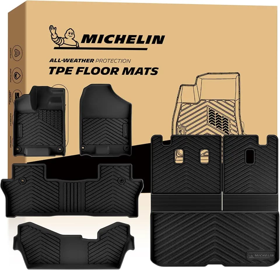 Michelin Vehicle Mats for 2016-2022 Honda Pilot 8-Seat Floor Mats