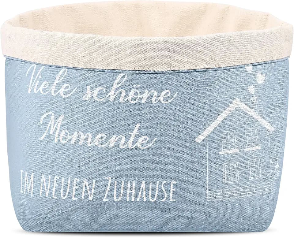 Xuniea Brotkorb Viele schöne Momente IM NEUEN ZUHAUSE Einzugsgeschenk, Blau