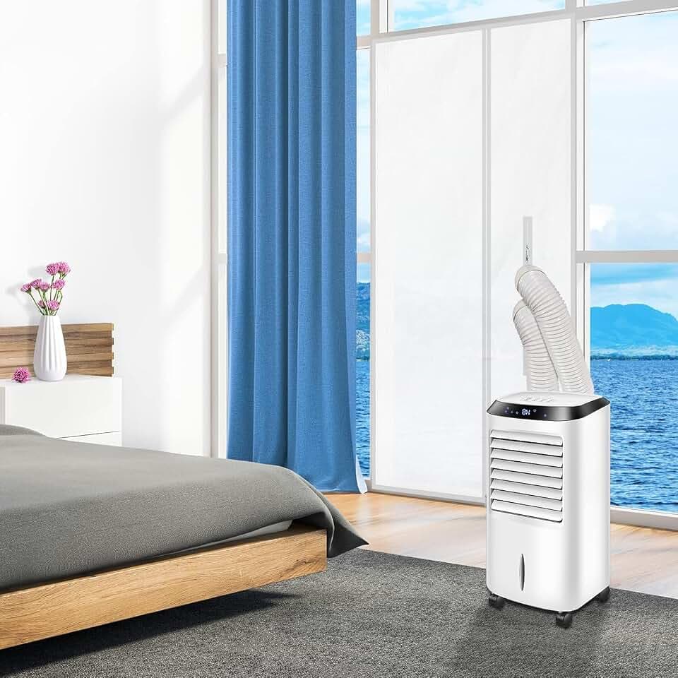 REDTRON Türabdichtung für Mobile Klimageräte, Klimaanlagen, Wäschetrockner, Ablufttrockner, Hot Air Stop mit Reißverschluss zum Anbringen an Balkontüren, Alternative zur Fensterabdichtung, 90x210cm