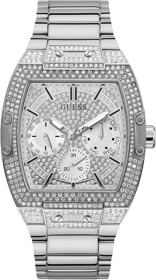 Guess 43 x 51 mm Armbanduhr mit Kristall-Akzent