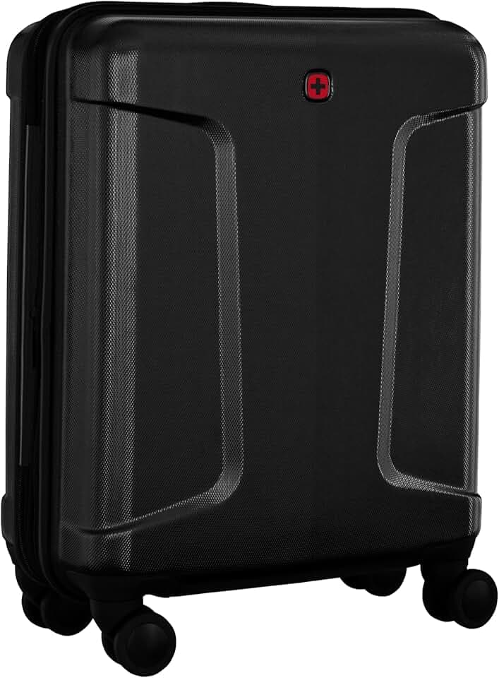 WENGER Legacy Carry-On Hartschalenkoffer, Handgepäck, Trolley, 39 (44) l, Damen Herren, Business-Reisen Urlaub, Schwarz, 610865