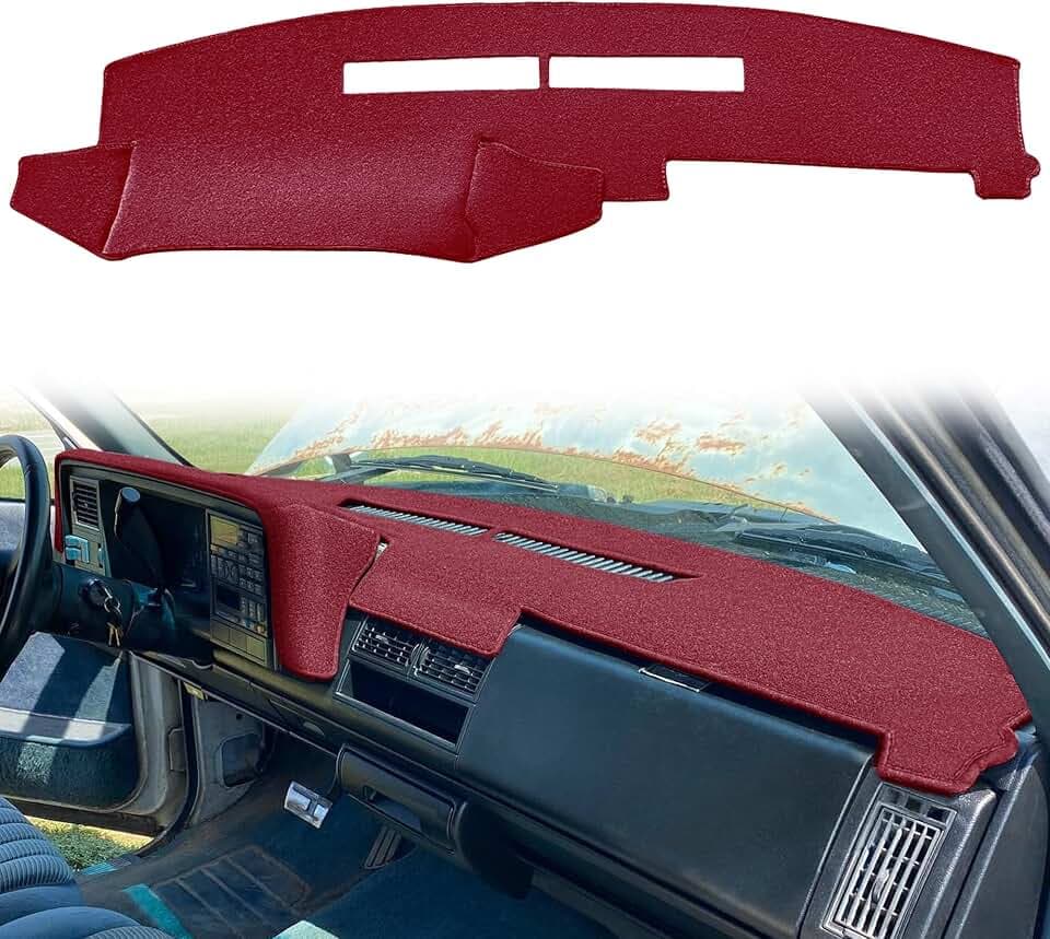 Yiz Dash Cover Mat for 1992-94 GMC Yukon/Chevy Blazer Suburban(Maroon.) Y25