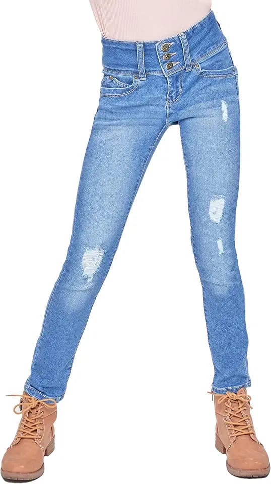YMI Girls' YMI Jeans Girls Wannabettafit 3-Button Clean Hem Skinny
