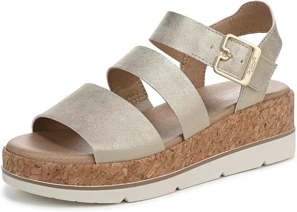 Dr. Scholl's Shoes Women's Once Twice Wedge Sandals, Platform Wedge Shoes