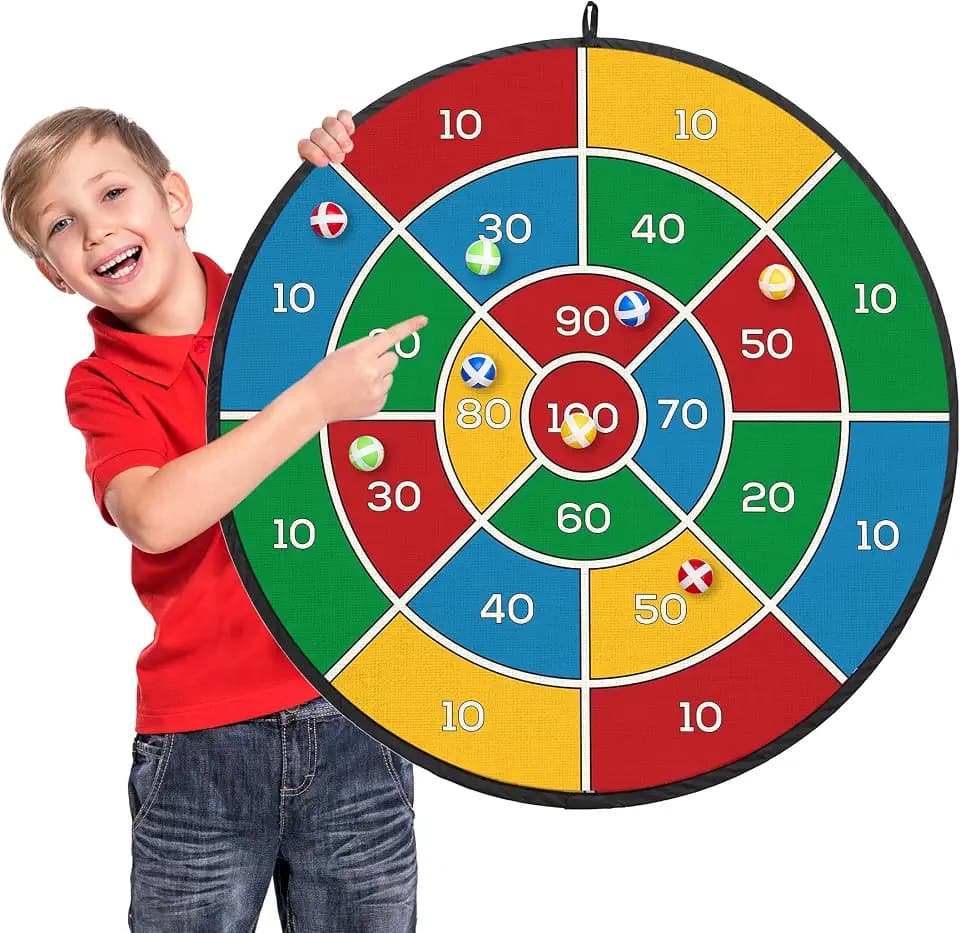 Dart Board for Kids 29" Large - Sticky Ball Toss Target Game Ages 3-12