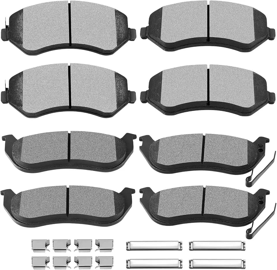 SCITOO D856 D981 8PCS Front Ceramic Rear Semi-Metal Brake Pad Sets