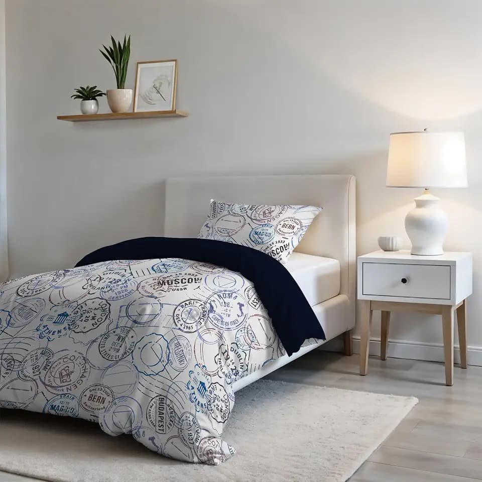Italian Bed Linen, "Fashion Bettbezug Set, Kleines Doppelbett, Travel Life