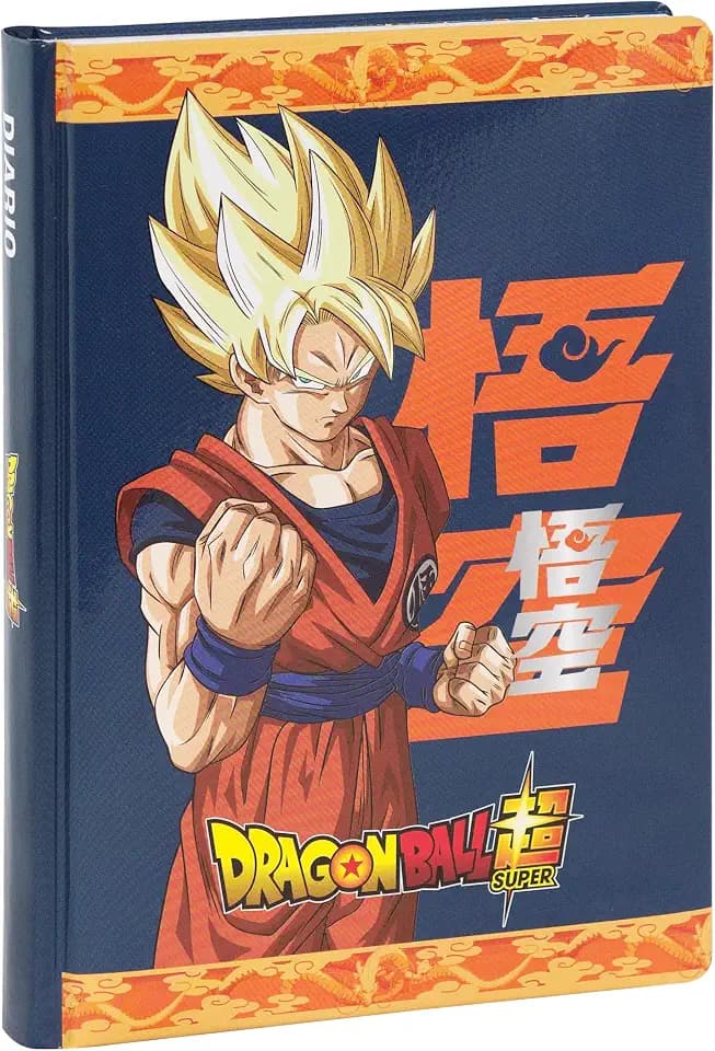 Comix Dragon Ball Super – offizielles Schülerkalender Dragon Ball, 12 Monate, ideal für die Grundschule, mit gepolstertem Einband und 320 farbig bedruckten Innenseiten, 13 x 17,8 cm, Blau