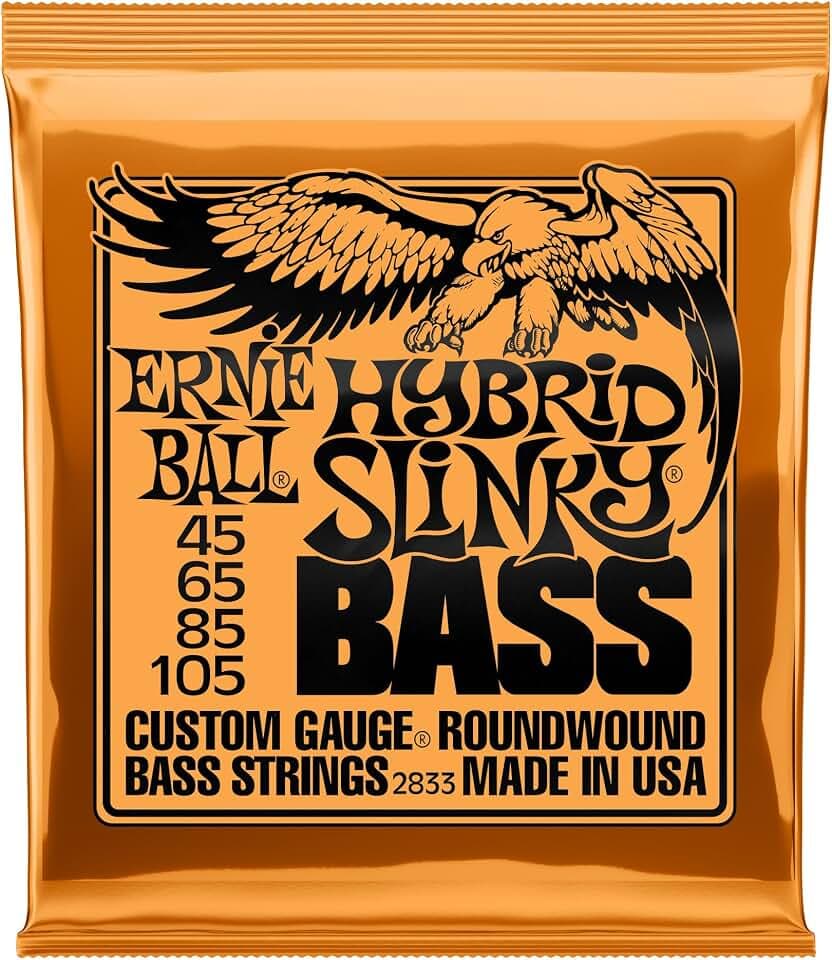 Ernie Ball Hybrid Slinky Nickel Wound E-Bass-Saiten, Stärke 45-105