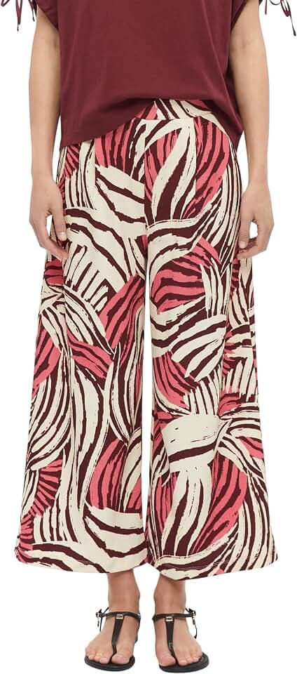 s.Oliver Damen Hose – Wide Leg Culotte, High Rise, Relaxed Fit