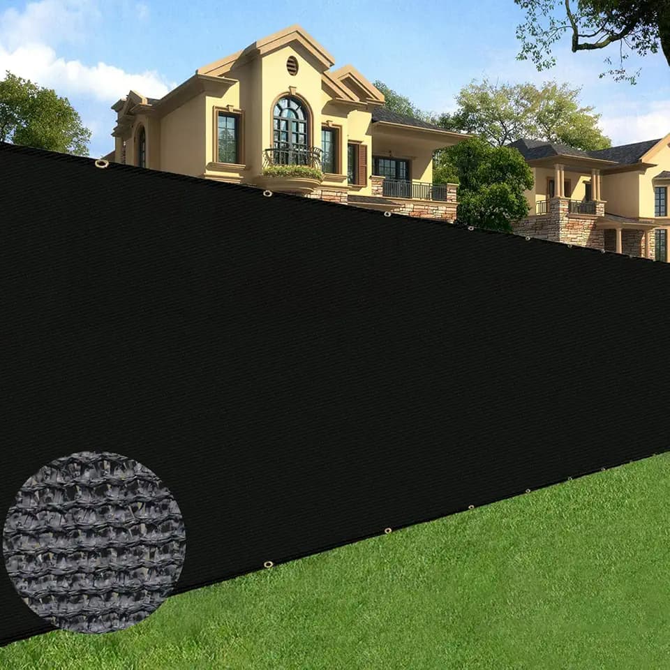 Sunnyglade 6 ft x 50 ft Privacy Screen Fence Heavy Duty Fence Cover Black
