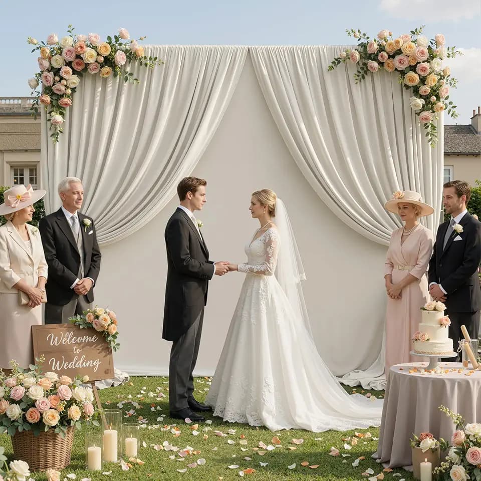 30×10ft Beige Backdrop Curtain for Weeding Parties, Wrinkle-Free Fabric Drape for Baby Shower, Birthday Party Decorations, Photography Photo Booth Background, 3 Panels 10×10ft, with Rod Pocket