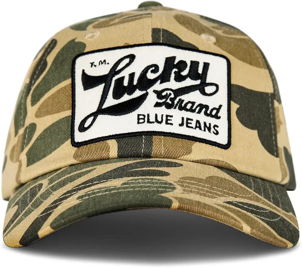 Lucky Brand Classic Cotton Adjustable | Dad Hat | Baseball Cap | Golf | Fishing | Low Profile | 5 Panel Design