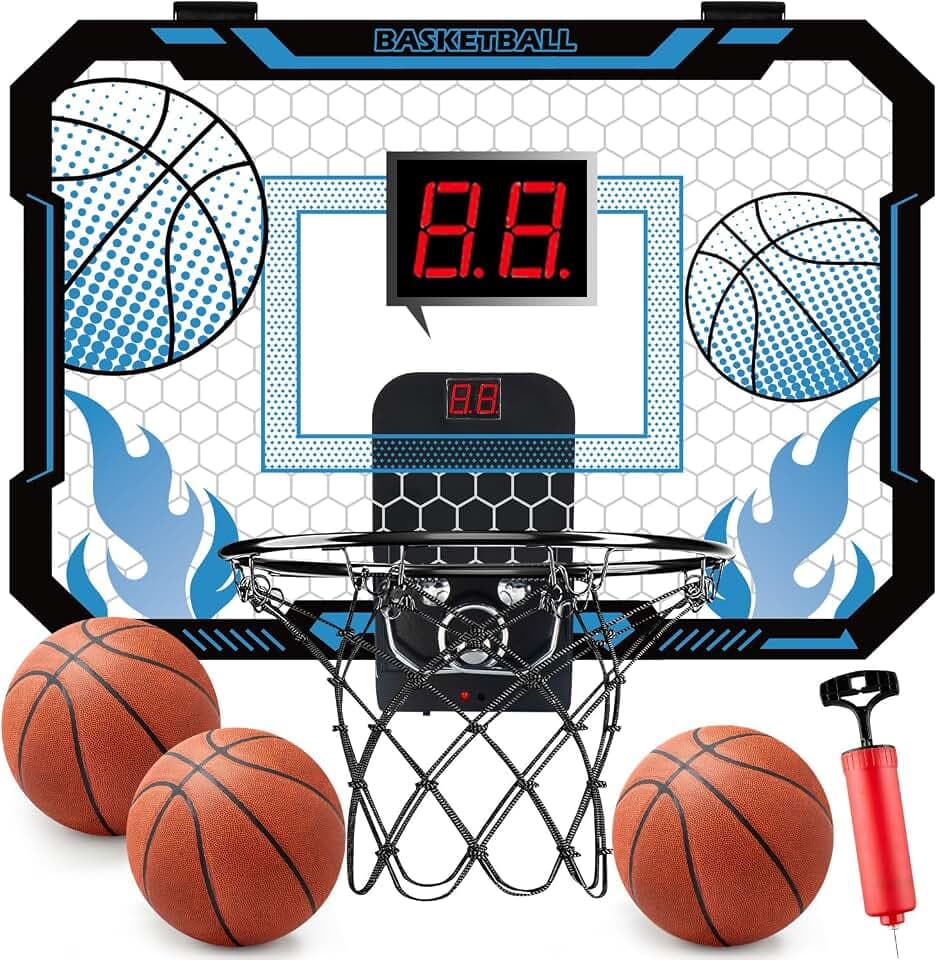 VROGTIK Indoor-Basketballkorb für Kinder, Halterung über der Tür, Anzeigetafel - Geschenke für 4-12 jährige Jungen und Mädchen