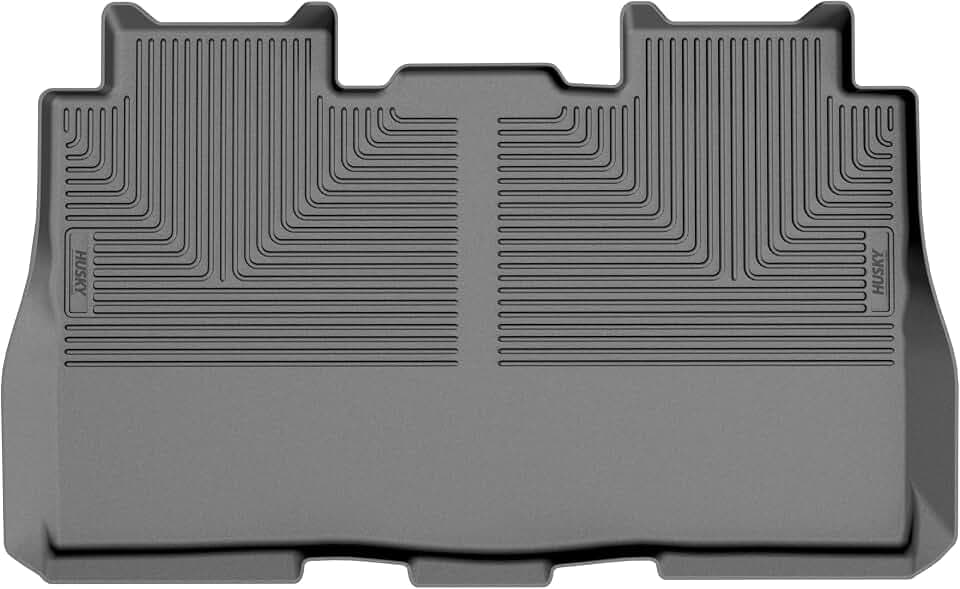 Husky Liners Weatherbeater Floor Mats | Fits 2024-2026 Tesla Cybertruck | 2nd Row, 1-pc Black - 17731