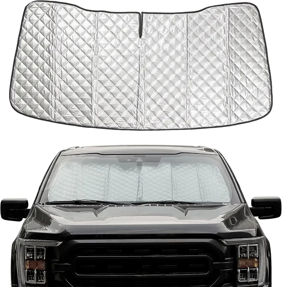 JOYTUTUS Windshield Sunshade, Compatible with Ford 2015-2024 F150