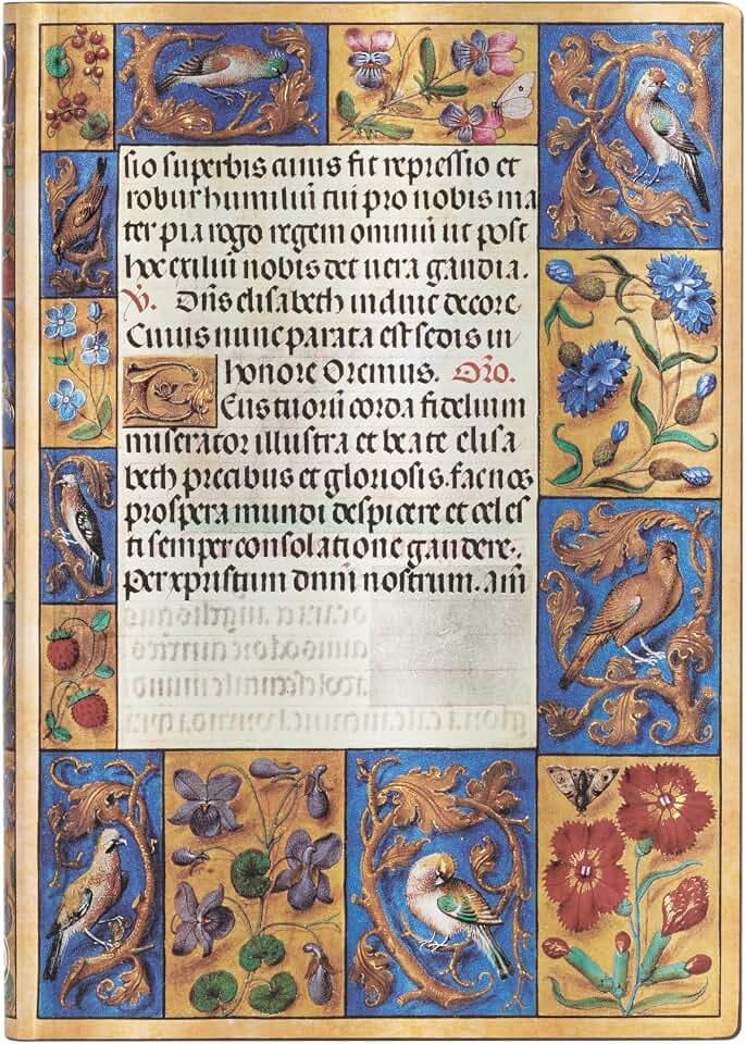 Spinola Hours (Ancient Illumination) Midi Lined Softcover Flexi Journal: Softcover mit Elastikbandverschluss