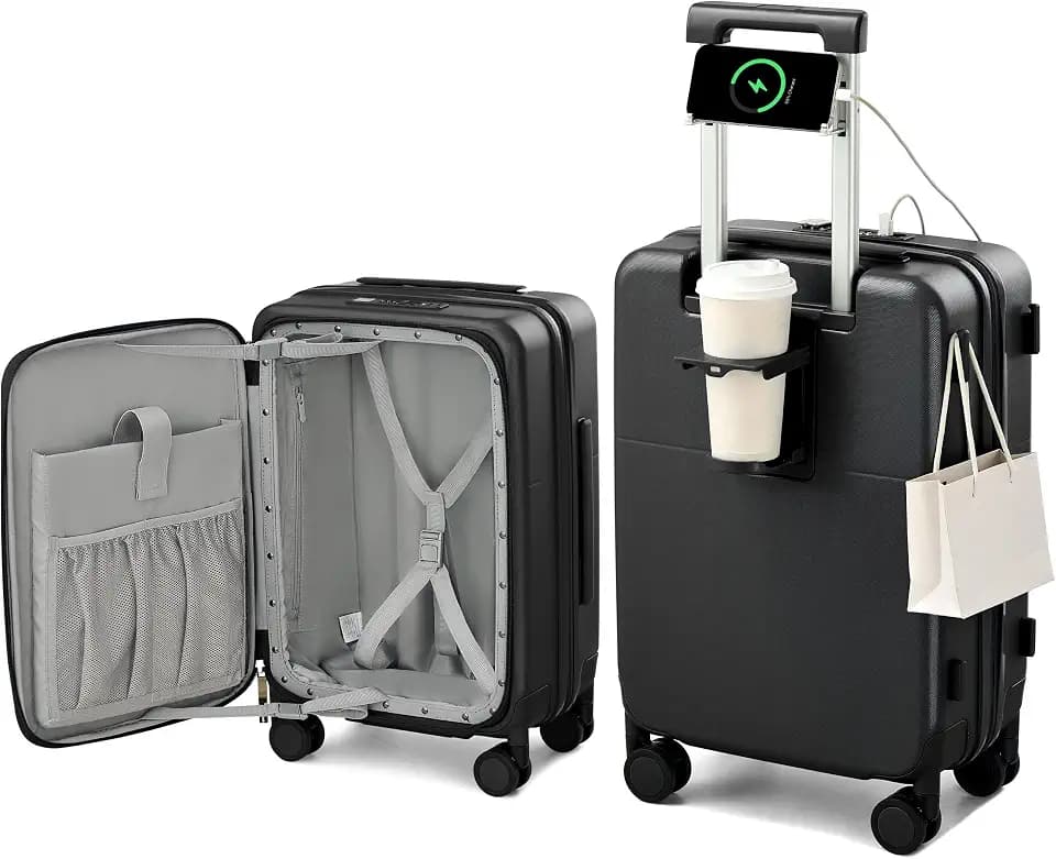 Hanke 20 Inch Expandable Carry On Luggage 22x14x9 Airline Approved
