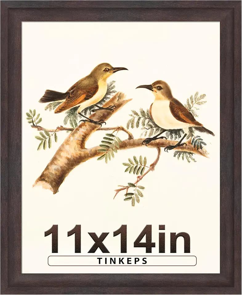 11x14 Walnut Brown Picture Frame, Wide Border