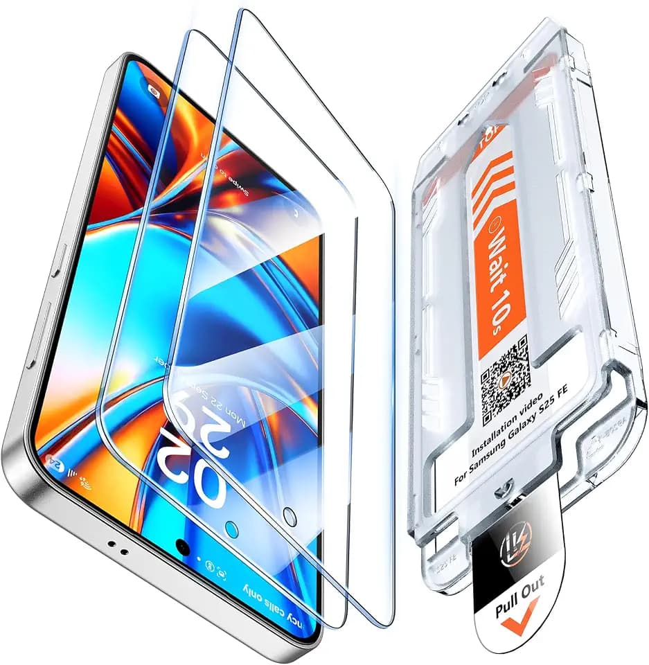 LK 2 Pack for Samsung Galaxy S25 FE Screen Protector [Auto-Dust Removal]