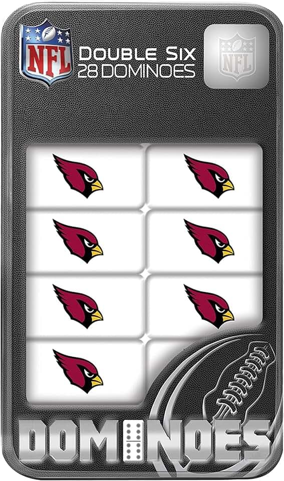 MasterPieces Officially Licensed NFL Arizona Cardinals 28 Piece Dominoes Game, For Ages 6+