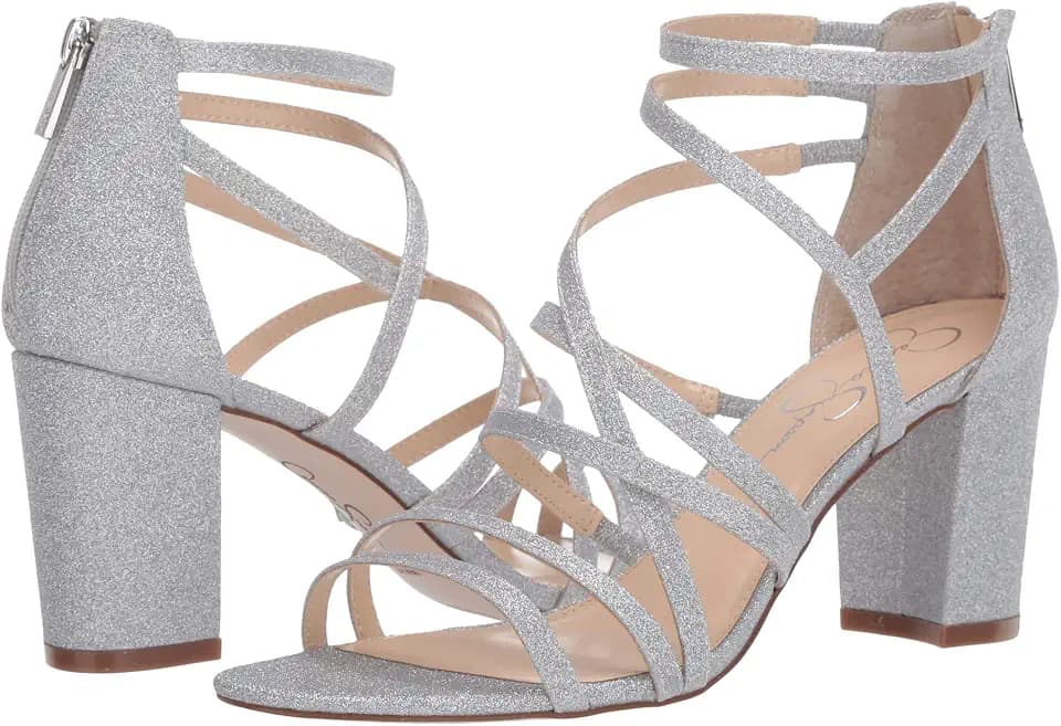 Jessica Simpson Women's Stassey Caged Back Zip Dress Sandals