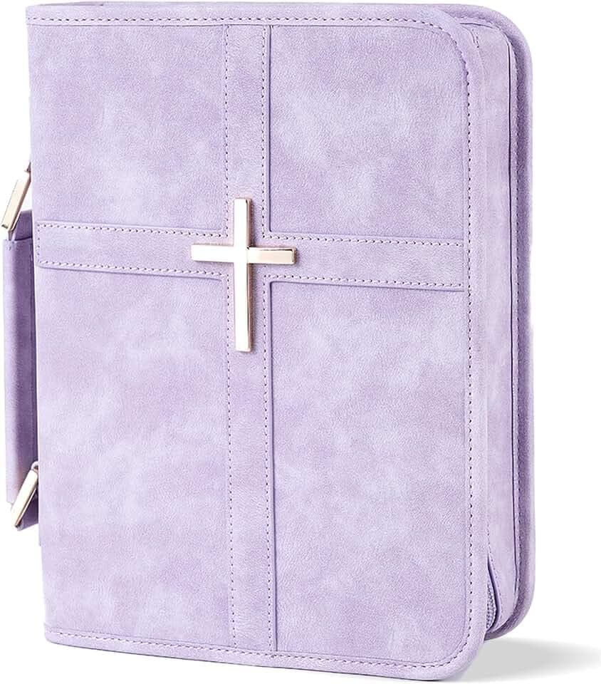 Vegan Leather Bible Cover Case, Bible Bag for Men Women, Gift Box Packaging