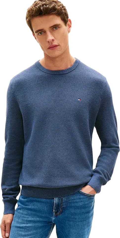 Tommy Hilfiger Herren Pullover Essential Structure Crew Neck Regular Fit
