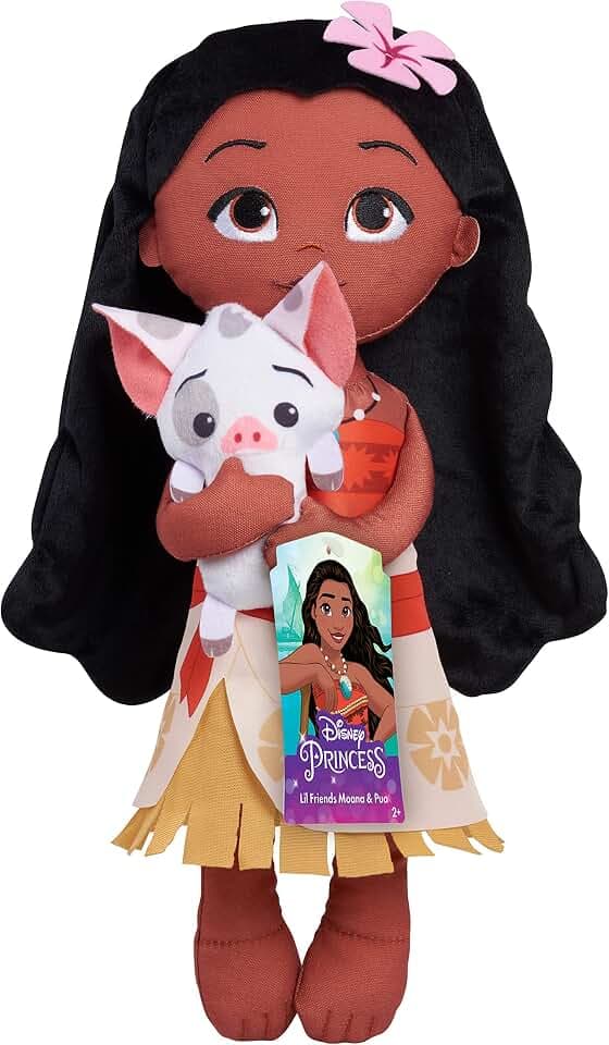 Disney Princess Lil' Friends Plushie Moana & Pua 14-inch Plushie Doll