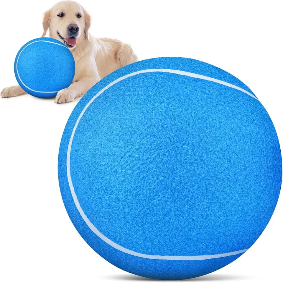QDAN Dog Tennis Balls, Large Big Dog Toys, Herding Ball for Dogs, 9.5 Inch