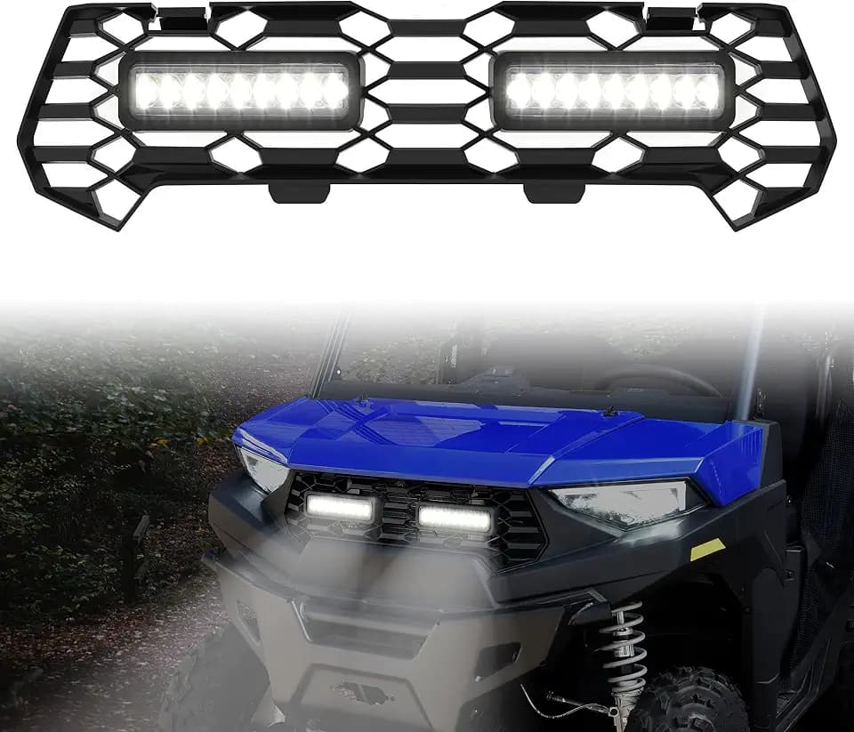 SAUTVS Mesh Grille with Light for Polaris Ranger SP 570 2022+, 1PC