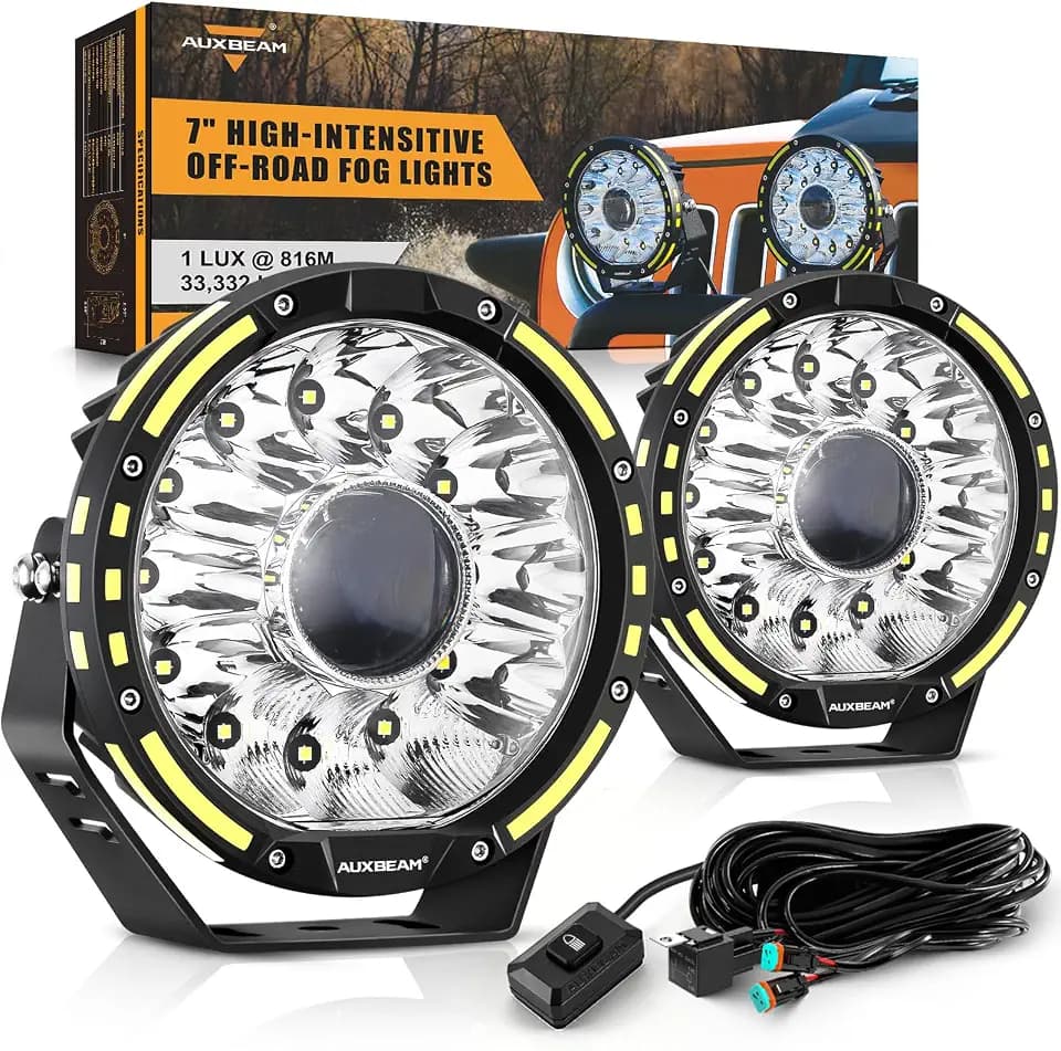 Auxbeam 360-PRO Series 7-Inch Round LED Offroad Lights Driving Lights