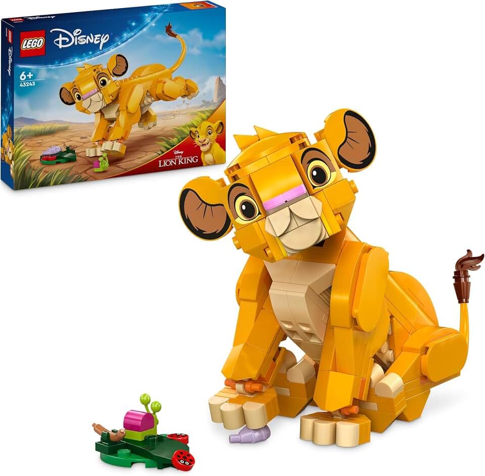 LEGO ǀ Disney Simba, das Löwenjunge des Königs, Bauspielzeug für Kinder, Fantasy-Spielset mit Löwenfigur, Coole Geschenkidee für Mädchen und Jungen ab 6 Jahren, Kinderspielzeug 43243