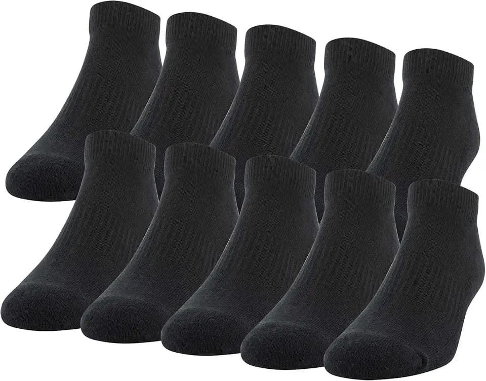 Gildan Men's Active Cotton Low Cut Socks (10-Pairs)