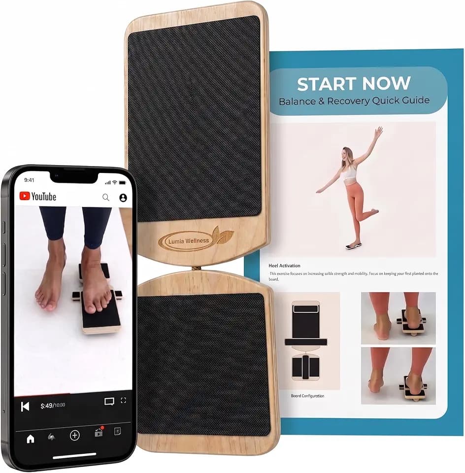 Single Leg Foot Board - Ankle & Foot Exerciser Strengthener, Physical Therapy for Sprained Ankles, Foot Stretcher for Plantar Fasciitis