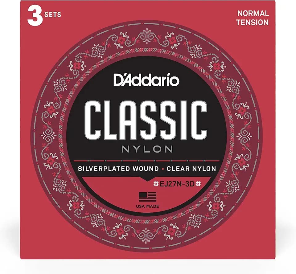D'Addario Student Nylon Classical Strings EJ27N-3D, Normal, Full
