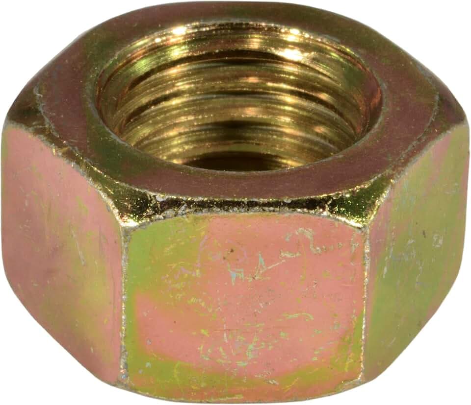 Hard-to-Find Fastener 014973268831 Coarse Left Hand Hex Nuts, 3/4-10, Piece-3, Yellow