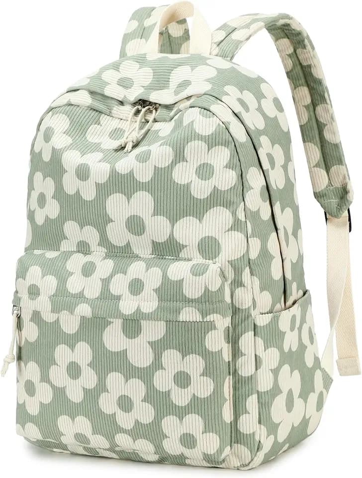 Bluboon School Backpack for Teen Girls Bookbags Elementary High School Corduroy Laptop Bags Women Travel Daypacks