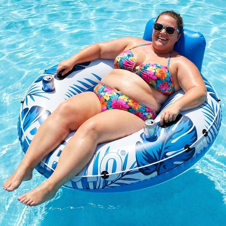 PAFOLO Pool Float, 56" Inflatable River Tube, Heavy Duty River Float