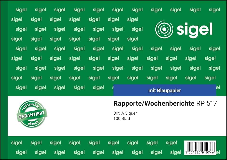SIGEL RP517 Rapport / Wochenbericht A5 quer, 100 Blatt