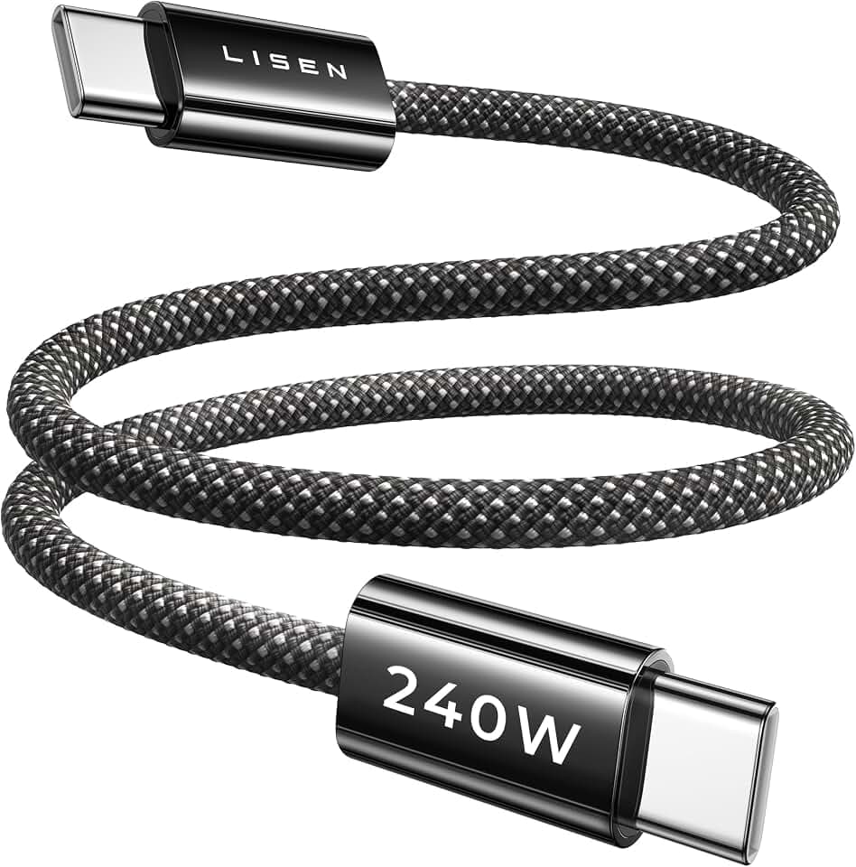 LISEN 240W Short USB C to USB C Cable (1.5FT+1 5FT)