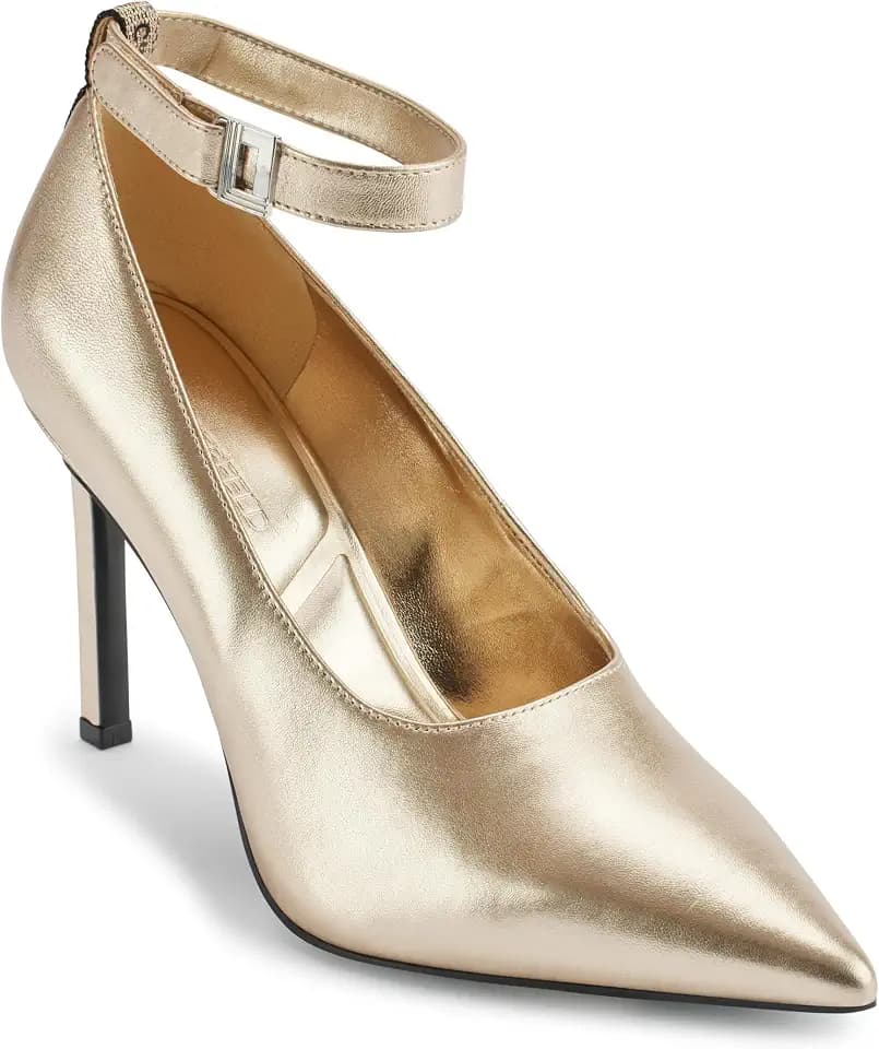 KARL LAGERFELD Women's Sury Evening Pointed Toe Ankle Strap Pump