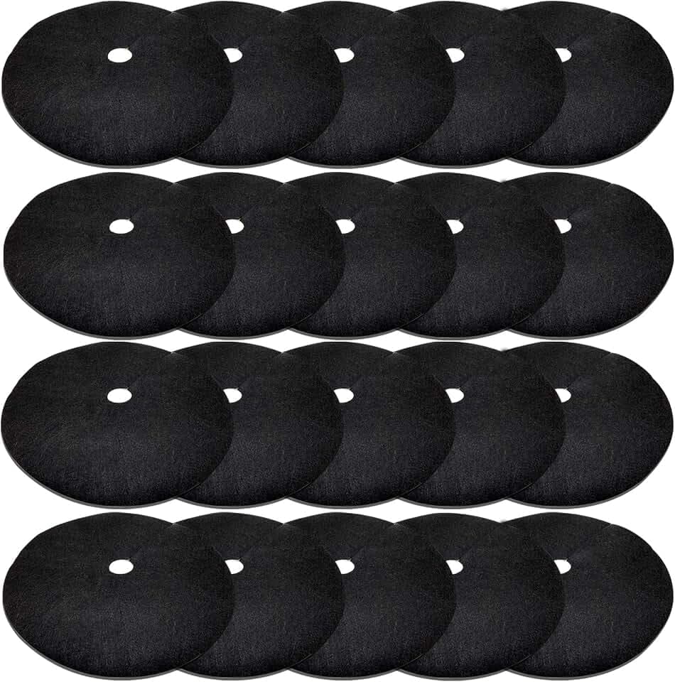 20 Pack 16.5" Non-Woven Tree Mulch Ring, Degradable Tree Protector Mat