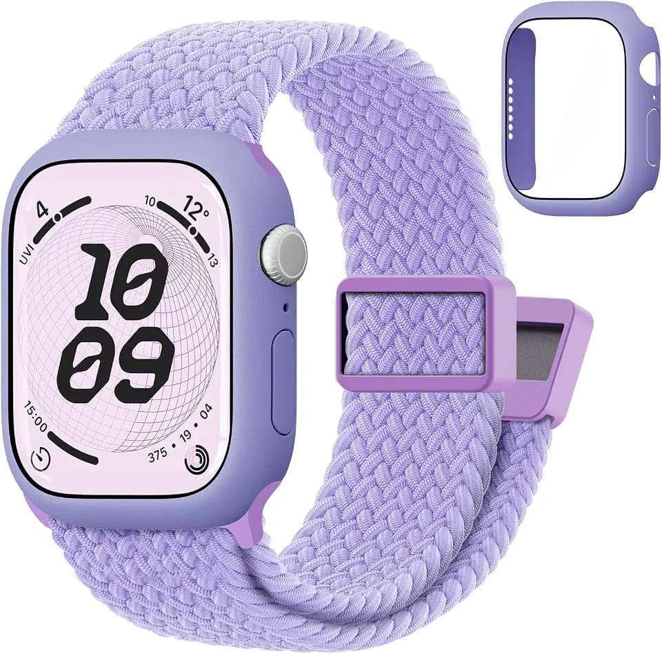 Compatible with Kids Apple Watch Band with Case 38/40/41/42/44/45mm Braided