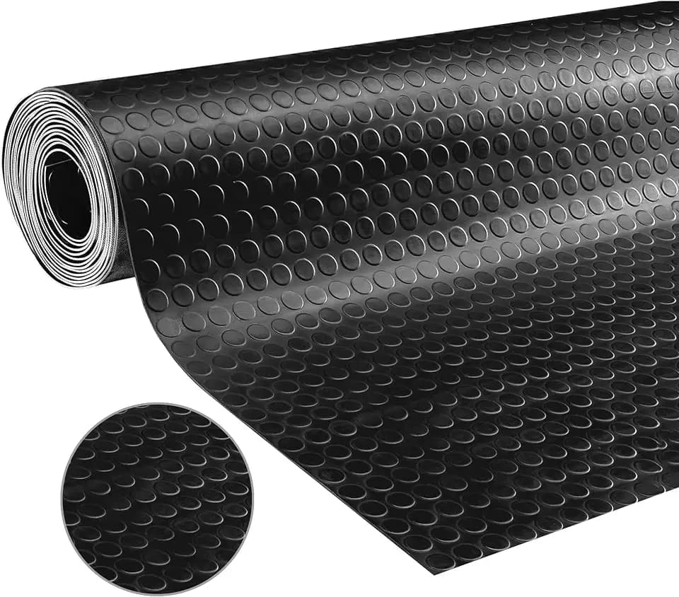 MYOYAY Gummimatte Meterware Bodenbelag 500 x 100 cm Gummiläufer Schutzmatte