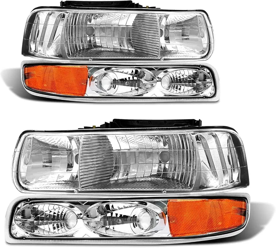 for 2000, 2002, 2006 Chevy Tahoe Halogen Headlight W/O Bulbs