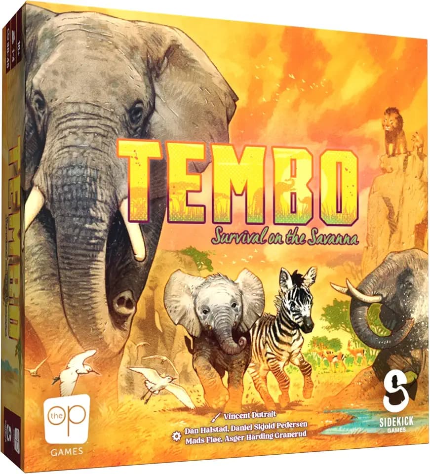 Tembo: Survival On The Savanna Board Game, Guide Your Elephant Herd Across Dangerous Terrain, A Cooperative Strategic Game for Families and Adults, Solo Campaign Included, 1-4 Players, Ages 10+