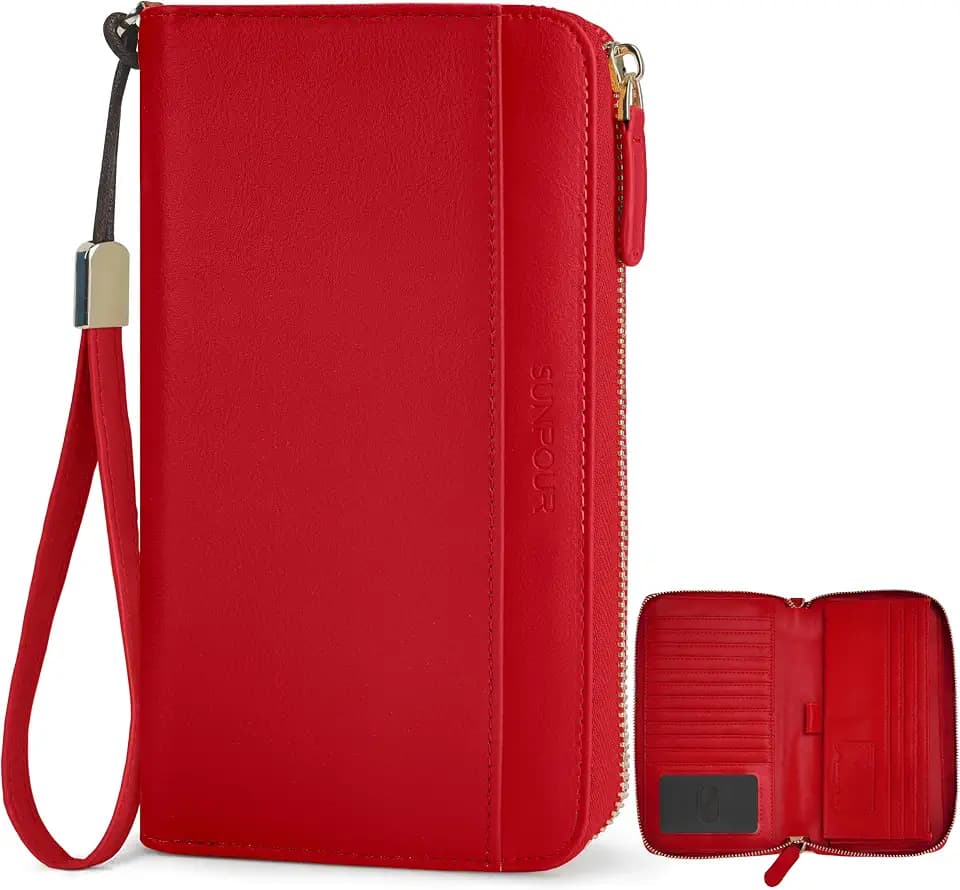 Large Wallet for Women, Clutch Wallet with Passport Holder