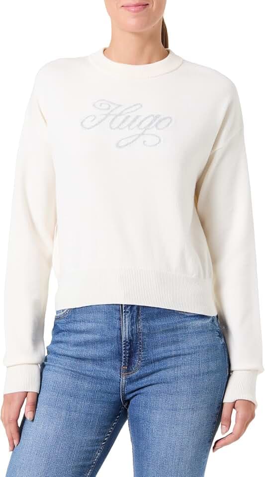 HUGO Damen Slogix_b Knitted_Sweater