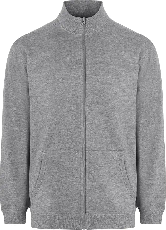 Mukua SZ270U Cooper, Unisex-Sweatshirt mit Reißverschluss, Heather Grey, Größe L, Erikaviolett, L